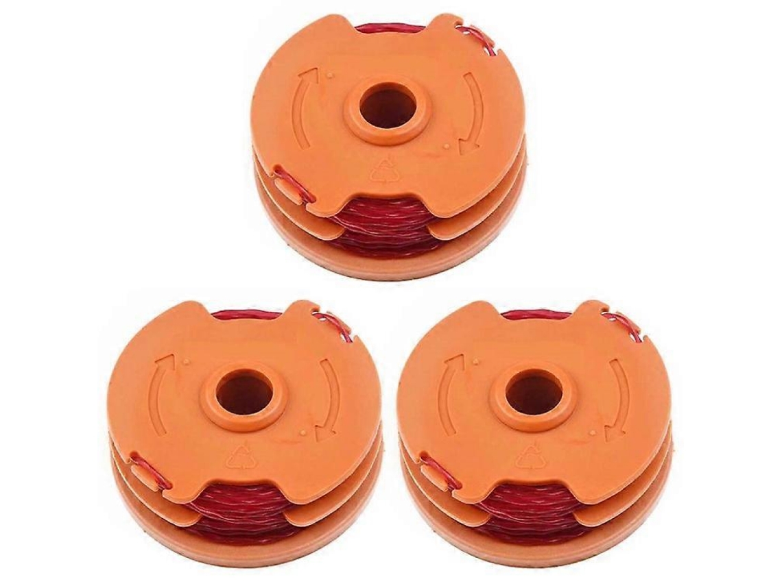 Compatível com Worx Wa0007, Kit com 3 Carretéis de Fio para Aparador de Grama AQUAFORGE