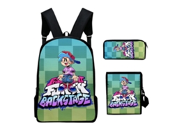Mochila De Estudante Três Peças Friday Night Funkin Aquaforge