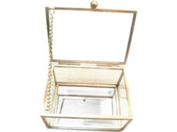 Caixa De Joias Vintage Transparente Com Tampa, Ideal Para Guardar Pulseiras E Outros Objetos.