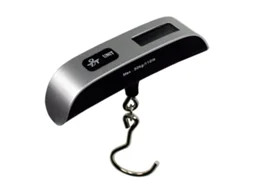 Balança eletrônica de bagagem Klack com cabide – até 50 kg, display digital e desligamento automático