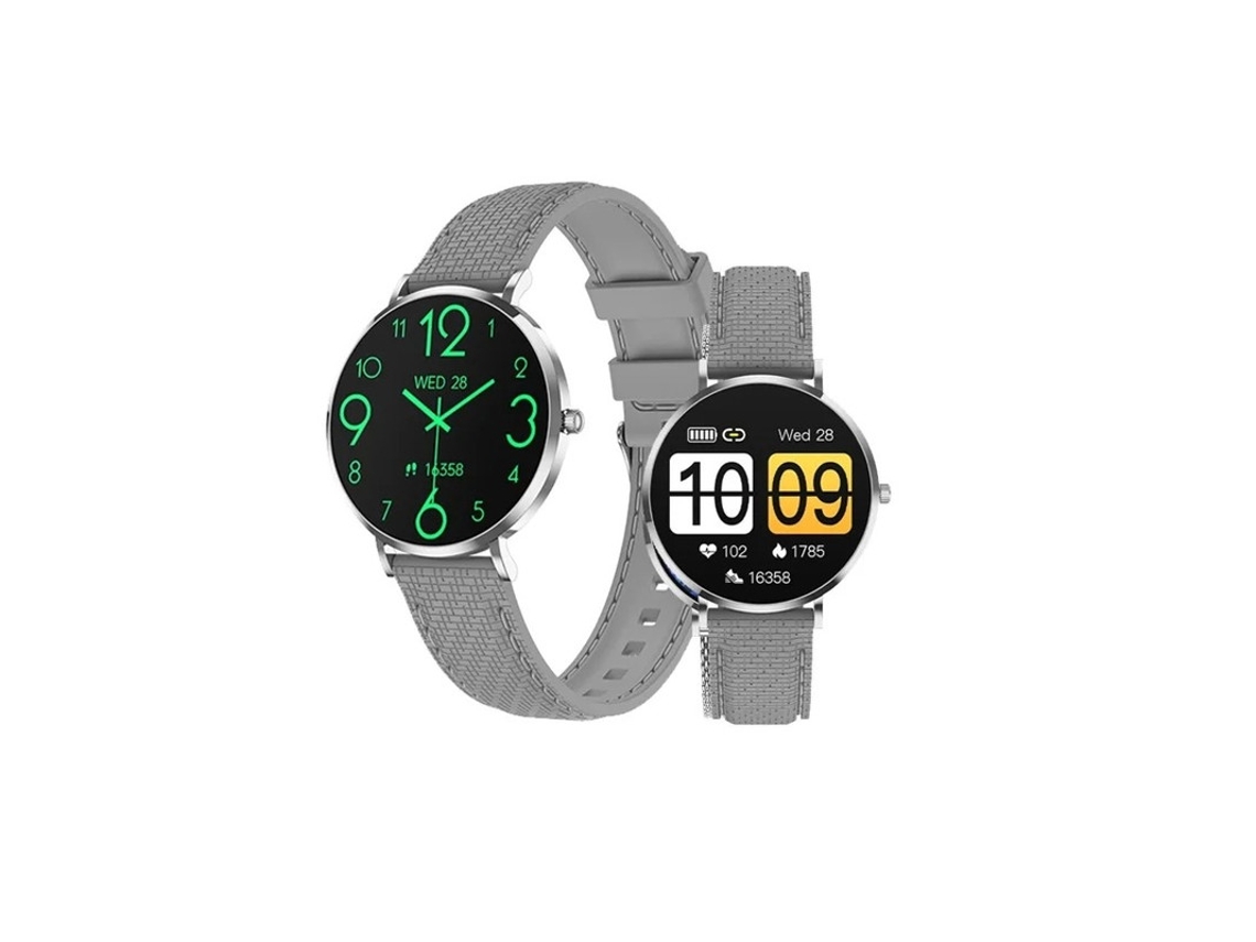 T8mini Smartwatch 1.19 Amoled Health Butler Para Mulheres Cinza Bestvite