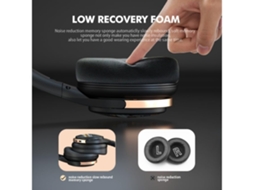 Auriculares Bluetooth 5.2 con cancelación activa de ruido, 50 horas de reproducción, auriculares estéreo, efecto de graves impactante y potente.