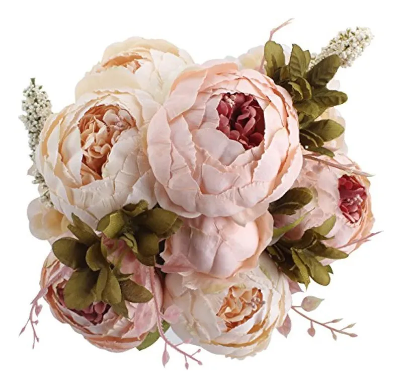 Novas Flores Artificiais, Peônias, Flores Vintagevayotoy