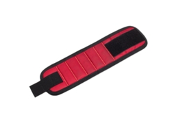 Pulsera Magnética Para Parafusos Ferramentas Absorção Forte De Ferro Portátil Ajustável 5 Ímanes Vermelho