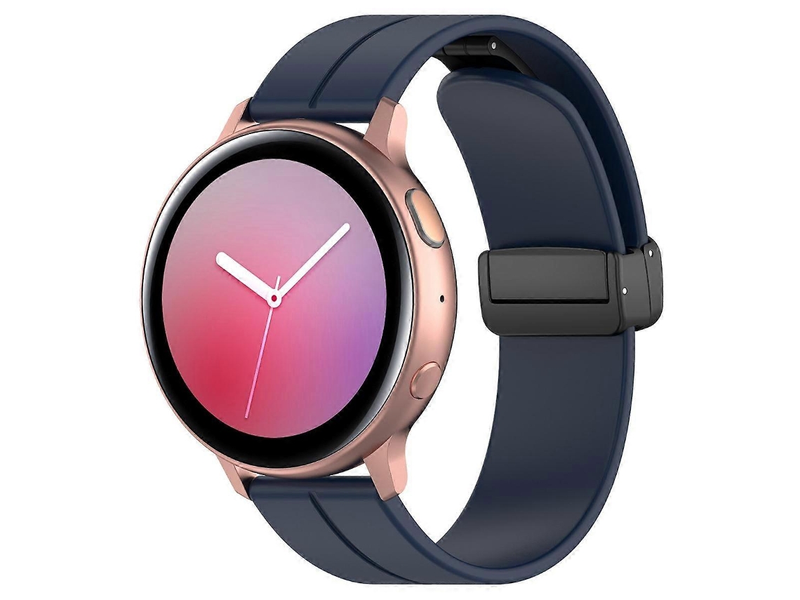 Pulseira De Silicone Para Relógio Xdfind Com Fivela Dobrável Preta E Ranhura Plana