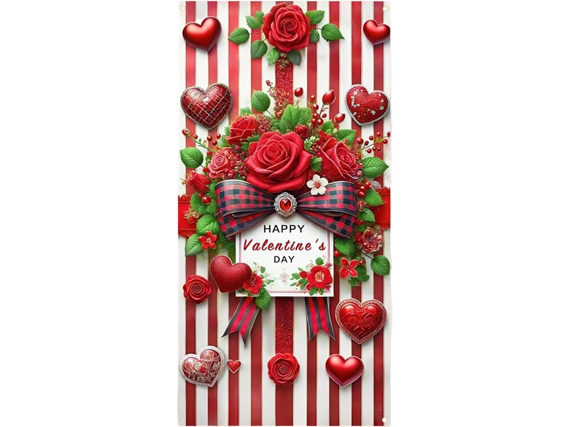 Decoração De Porta Para O Dia Dos Namorados: Placa Com Estampa Romântica
