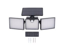 2026 luz Solar Exterior com Sensor de Movimento 50000h Led Ip65 Impermeável 3 Cabeças Luzes de Segurança para Jardim e Patios