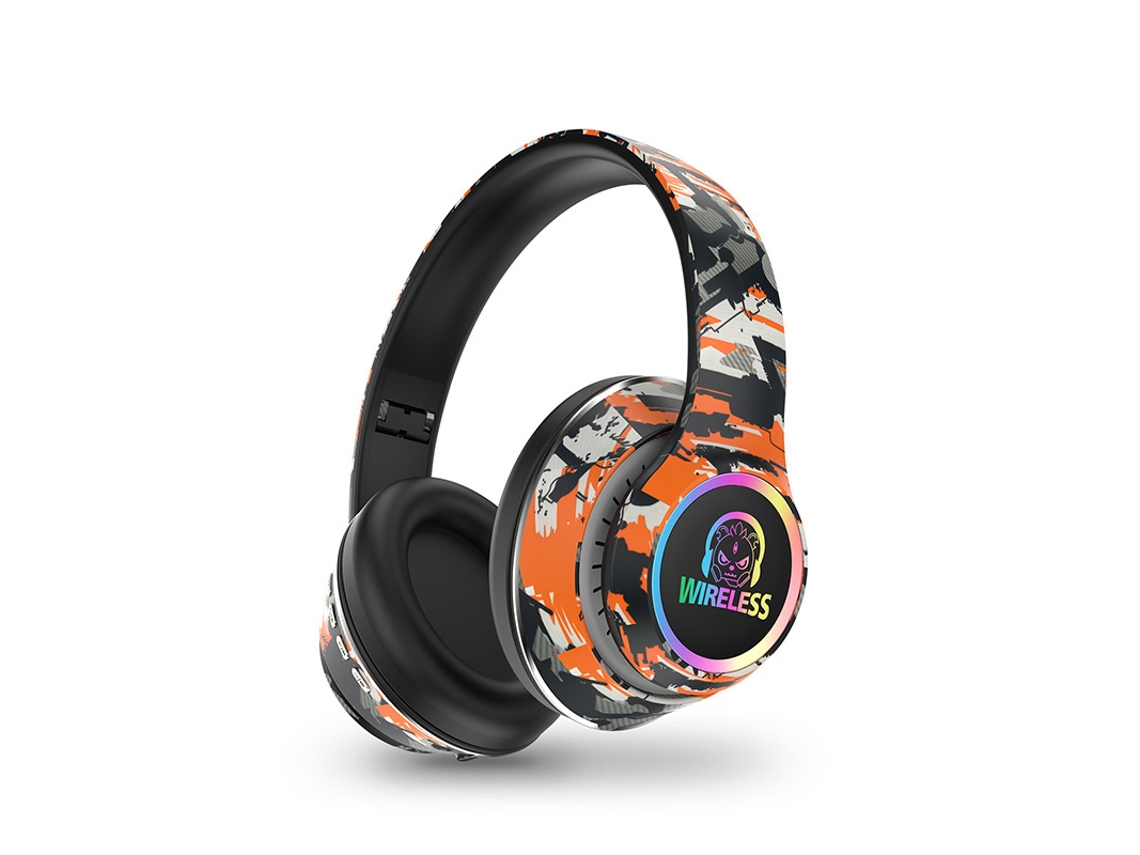 Auscultadores Bluetooth TRUMSEN D92 Over Ear Laranja