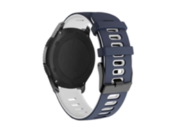 Bracelete Pioneer para Garmin Forerunner 55 Azul Escuro e Branco