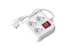 Régua com 3 Tomadas e Interruptor AIGOSTAR 1.5M 3G1,5 mm² Branco