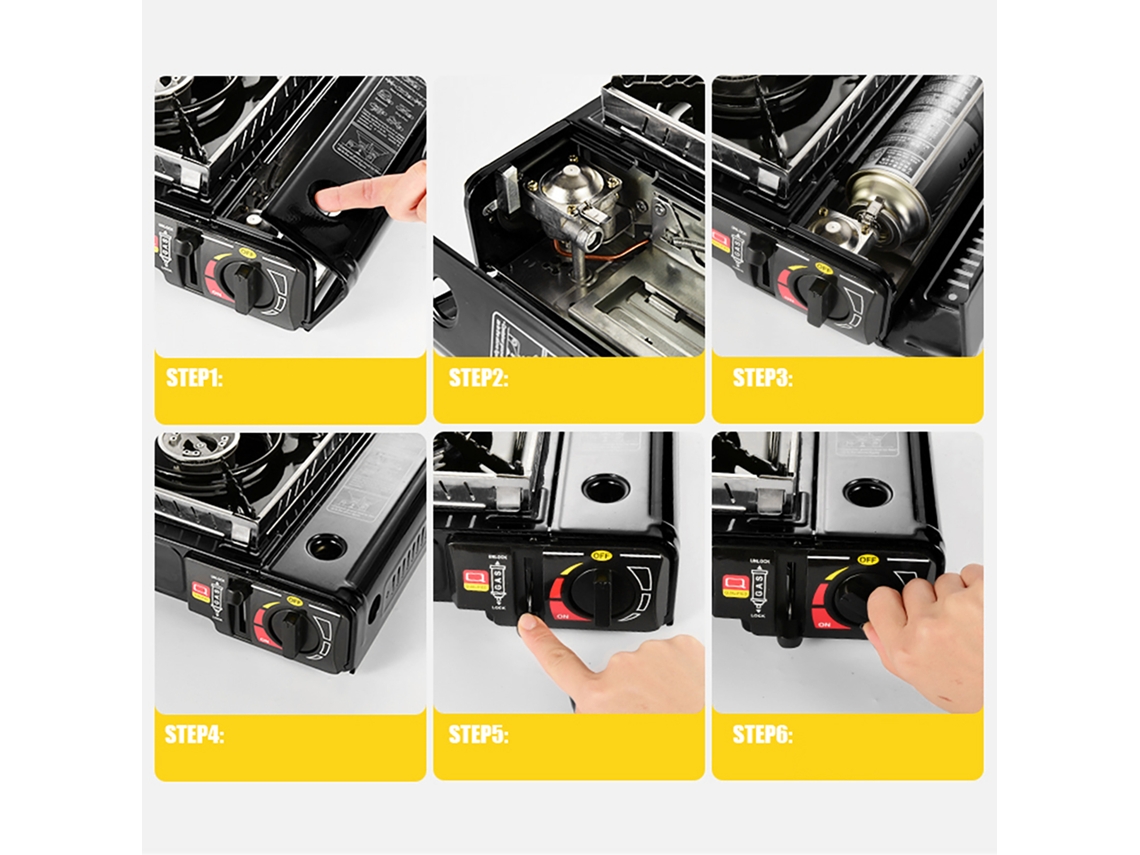 Fogão a Gás Portátil 2900w Camping Cozinha