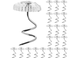 Conjunto De 100 Tachinhas Espirais Transparentes Em Aço Inoxidável
