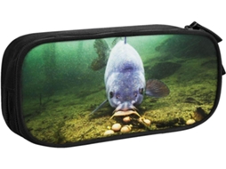 Estojo para Lápis com Estampa de Peixe Água Doce, Grande Capacidade, com Bolsos, Organizador de Mesa, Ideal para Meninos e Meninas BRILVIBERA