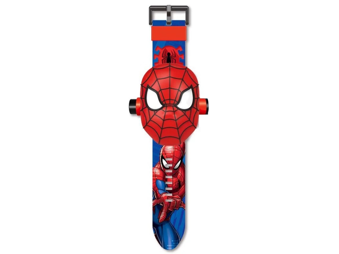 Ats reloj de Pulsera Infantil Con Proyector Spiderman, Juguete de Dibujos Animados para Niños Y Niñas de 3 a 8 Años, Preciso Y Divertido