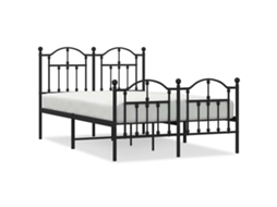 Bed Frame, Bed Frames Vidaxl Preto Aço (120 X 200 Cm)