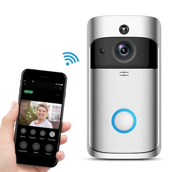 Campainha Dewenwils com Câmera - Vídeo Hd 720p, Wi Fi Sem Fio com Dxghc Brilvibera wer