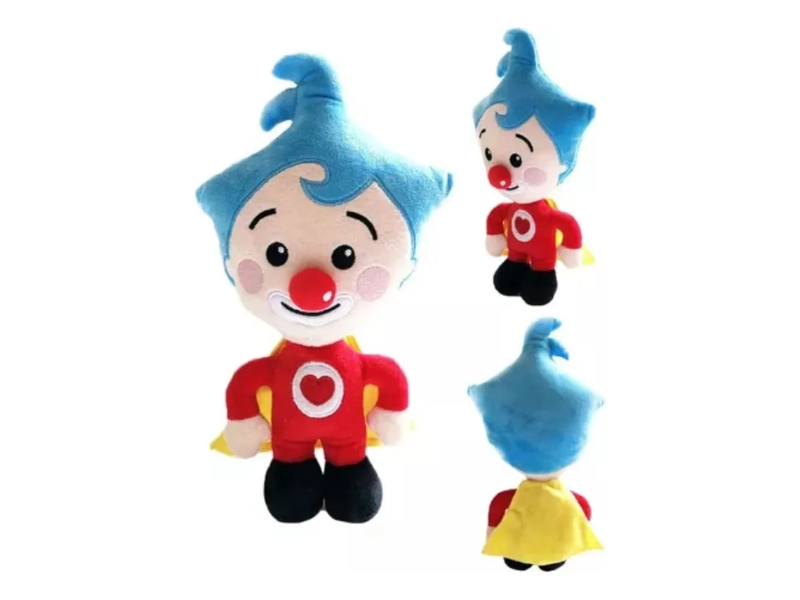 Boneca Lurelia Clown Plim. Pelúcia colecionável Hoggie Bam Mei Li, 25 cm, com som interativo.