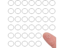 50 Unidades De Anéis De Prata De 925 Com Fechamento Para Fazer Joalharia
