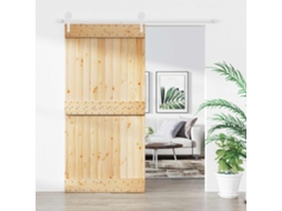 Vidaxl Porta Deslizante Natural E Branco 100 X 210 Cm