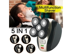 Barbeador Elétrico para Homens Carecas - Ouro - Barbeador de Barba 5 em 1 - Aparador Facial - Recarregável USB S/MARCA