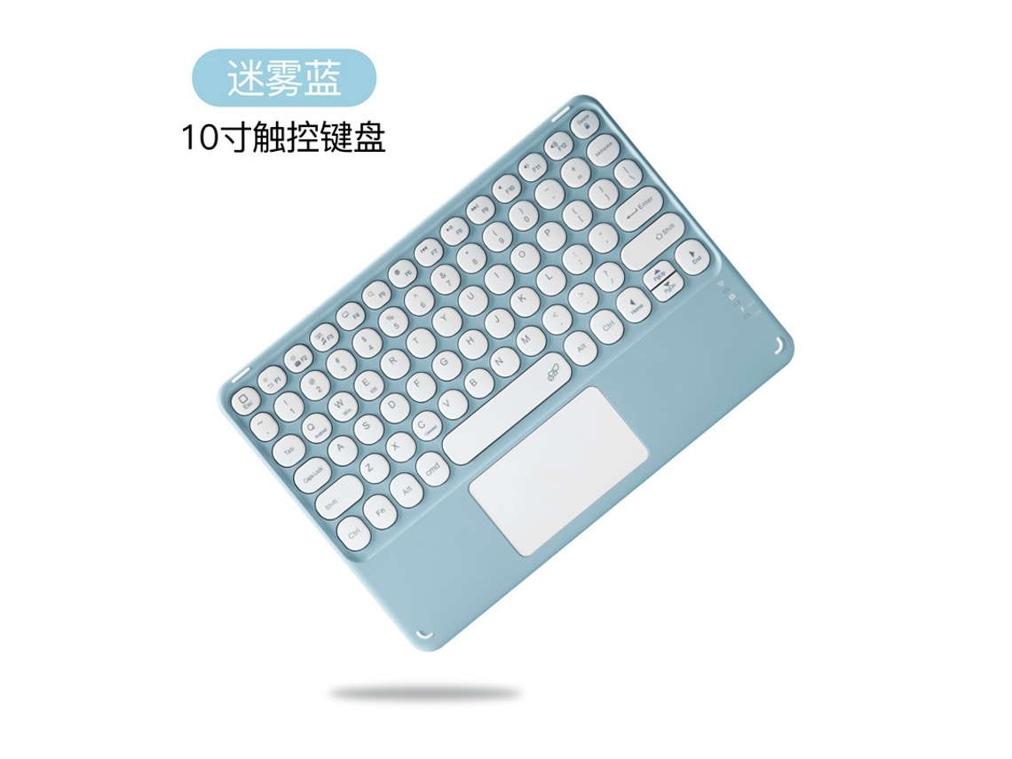 Capa Com Teclado Bluetooth Compatível Com Ipad Air 6 11" 2024, Cor Azul