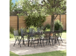 Vidaxl Conjunto De Jantar Para Jardim 9 Unid. Antracite