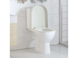 Vidaxl Tampo De Sanita Com Fecho Suave Quadrada Branco