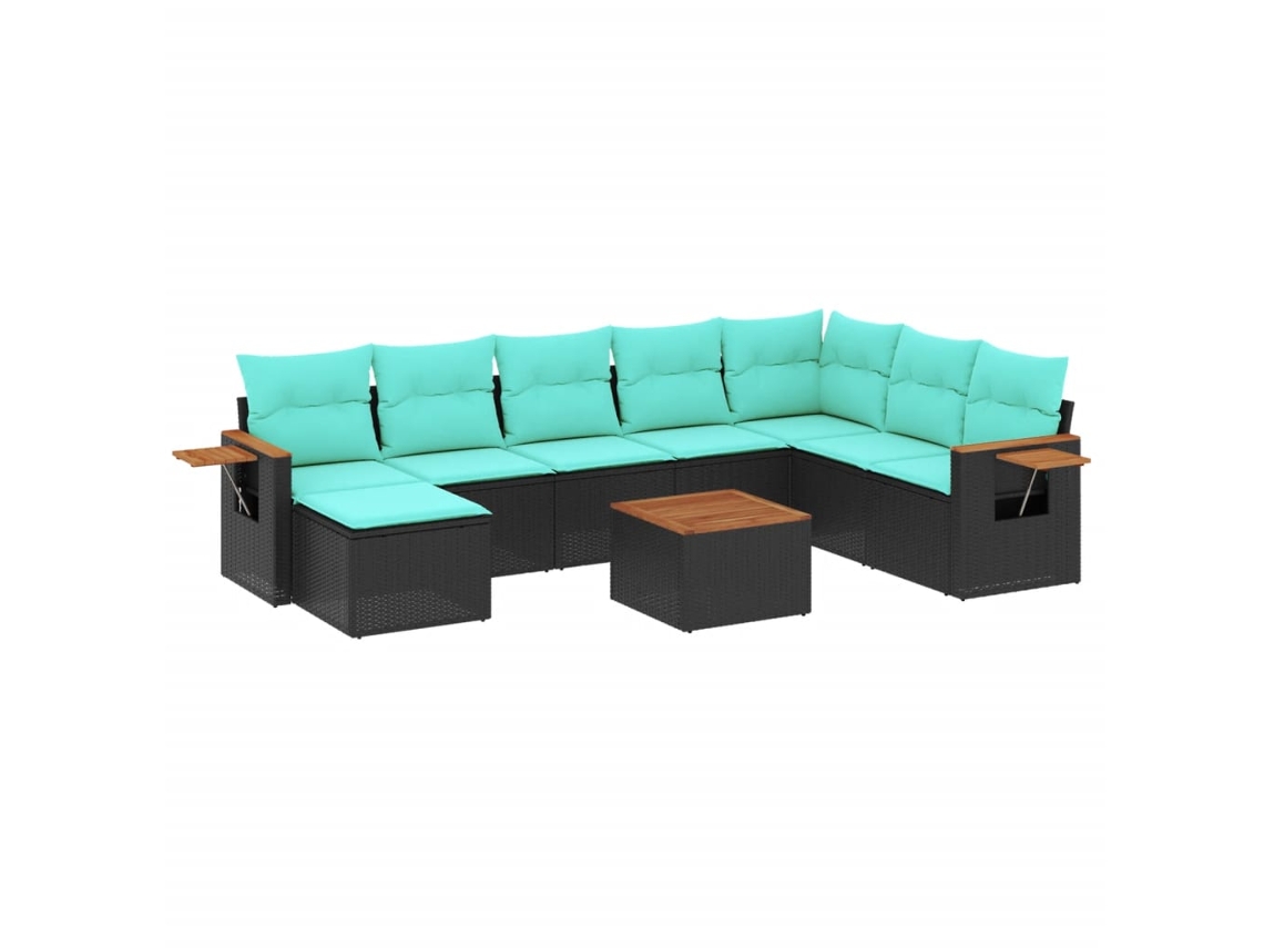Garden Sofa Set, Garden Sofa Sets Vidaxl Preto Rattan / Vime (n/a)