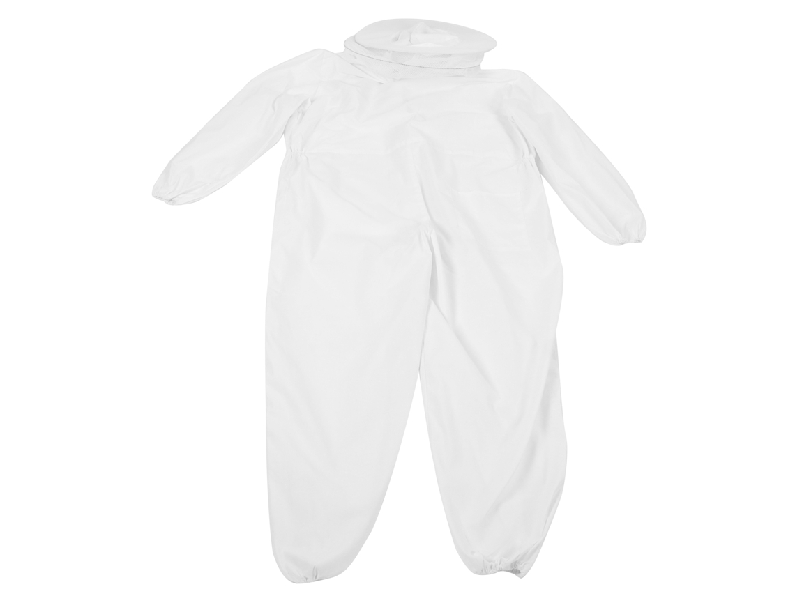 Traje de Apicultura com Zíper Duplo, Roupa de Proteção, Chapéu Branco XL, Suprimentos de Apicultura