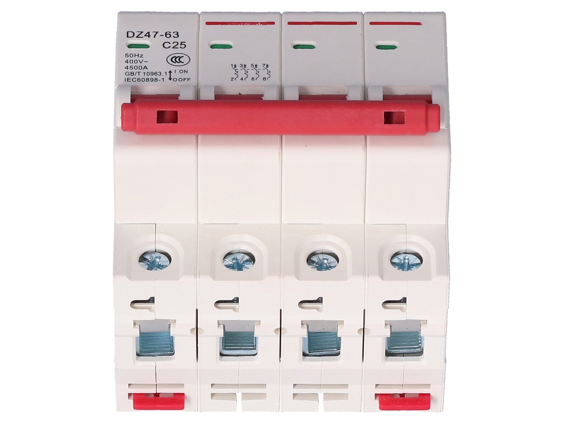 Laxiscreed Disjuntor Miniturizado 4p Para Circuitos De 400v Com Proteção Contra Sobrecarga E Curto-circuito