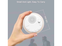 Máquina De Ruído Branco Portátil Para Bebê Com 16 Sons Luz Noturna Temporizador Viagem