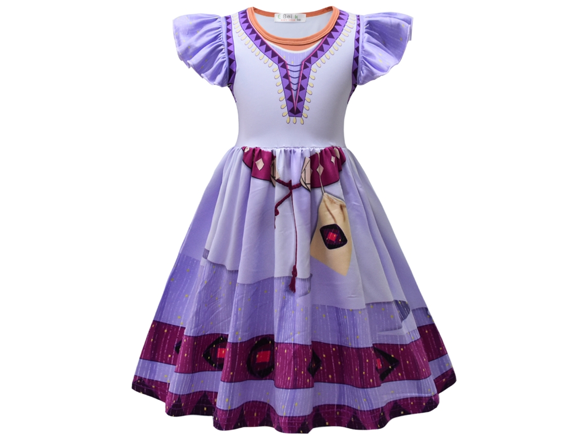 Star Wish Asha Cosplay Vestido de Princesa Roxo 110