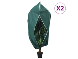 Vidaxl Coberturas Para Plantas Com Fecho 2 Pcs 70 G/m² 1x1,55 M
