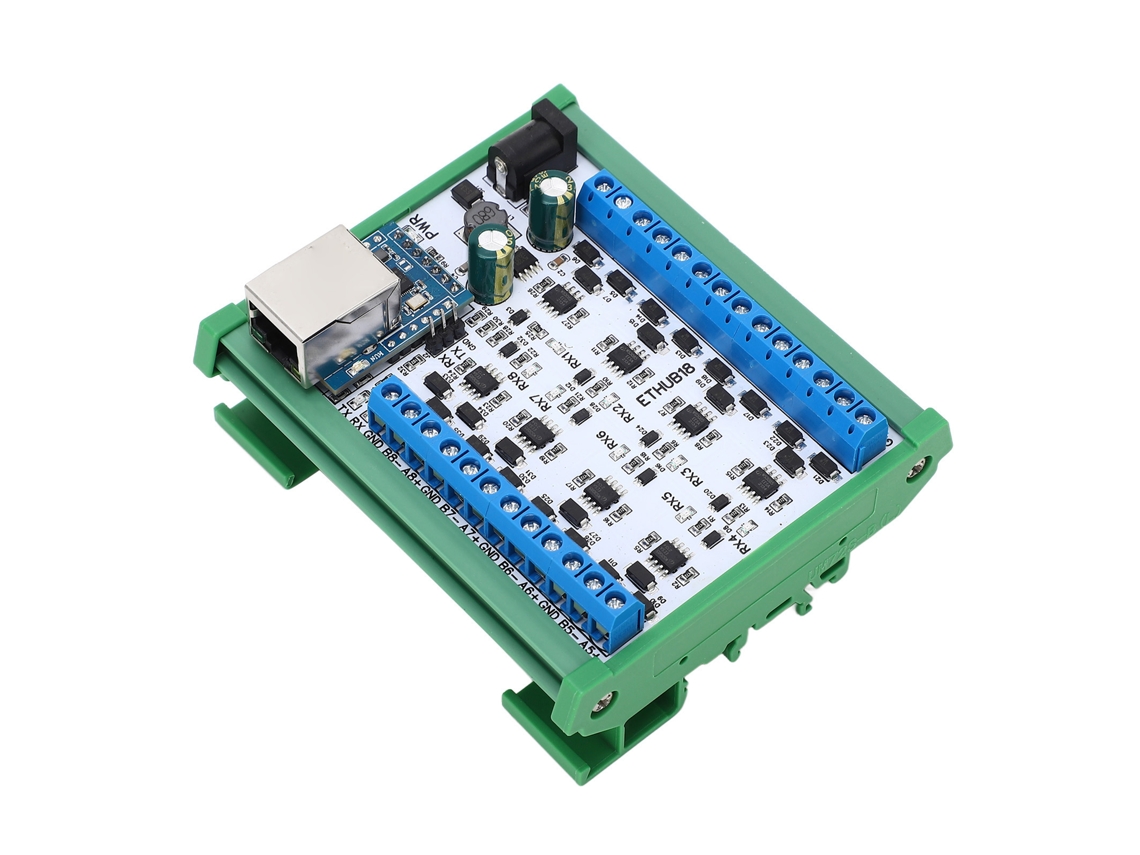 Conversor Hub Rj45 Para 8 Rs485 Com Proteção Tvs
