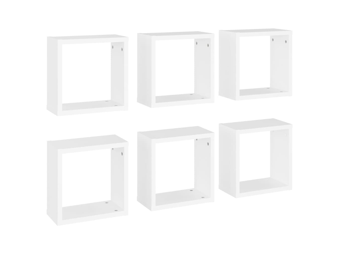 Cube Shelf, Cube Shelves Vidaxl Branco Madeira Processada (30 X 15 X 30 Cm)