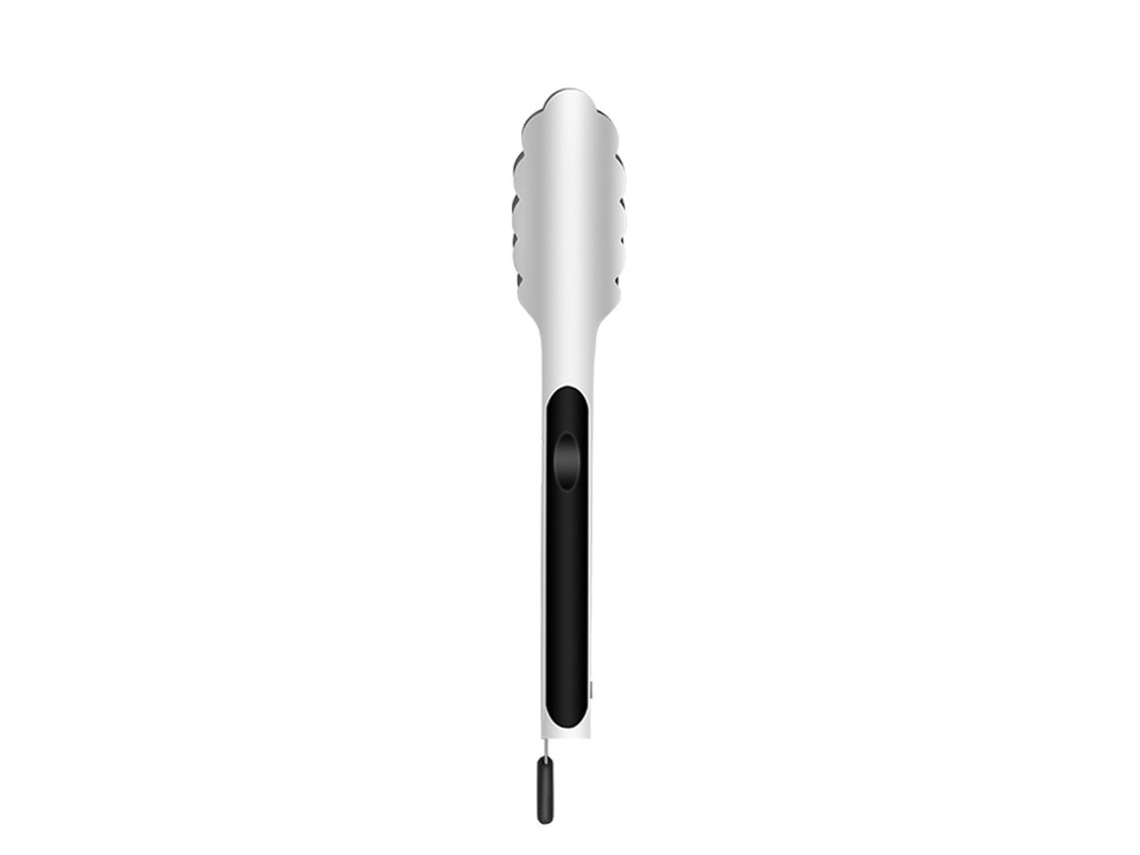 Pinças para churrasco de aço inoxidável Slowmoose para áreas externas (cabo de TPE preto de 23 cm)