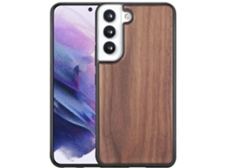Capa Nogueira para Samsung VEANXIN Madeira Castanho