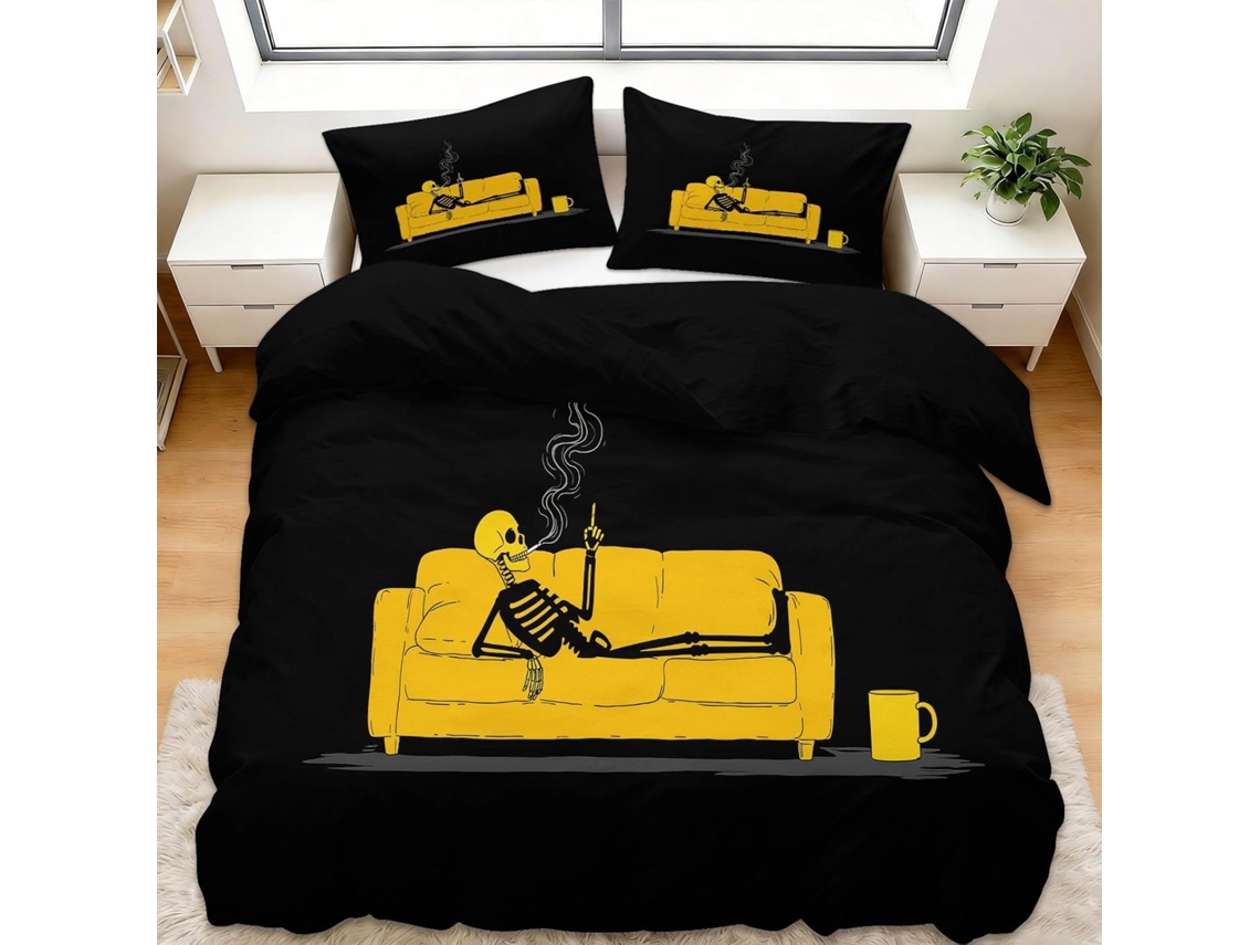 Capa de Edredom Infantil em Microfibra Fronha 200x200 Cm, 65x65 Cm