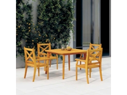 Vidaxl Mesa De Jardim 110x110x75 Cm Madeira De Acácia Maciça