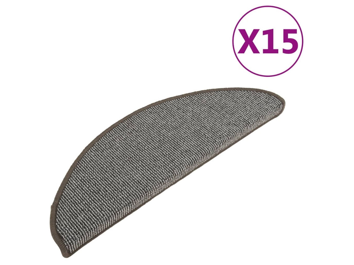 Carpet Stair Tread, Carpet Stair Treads Vidaxl Cinzeto Polipropileno (65 X 21 X 4 Cm)