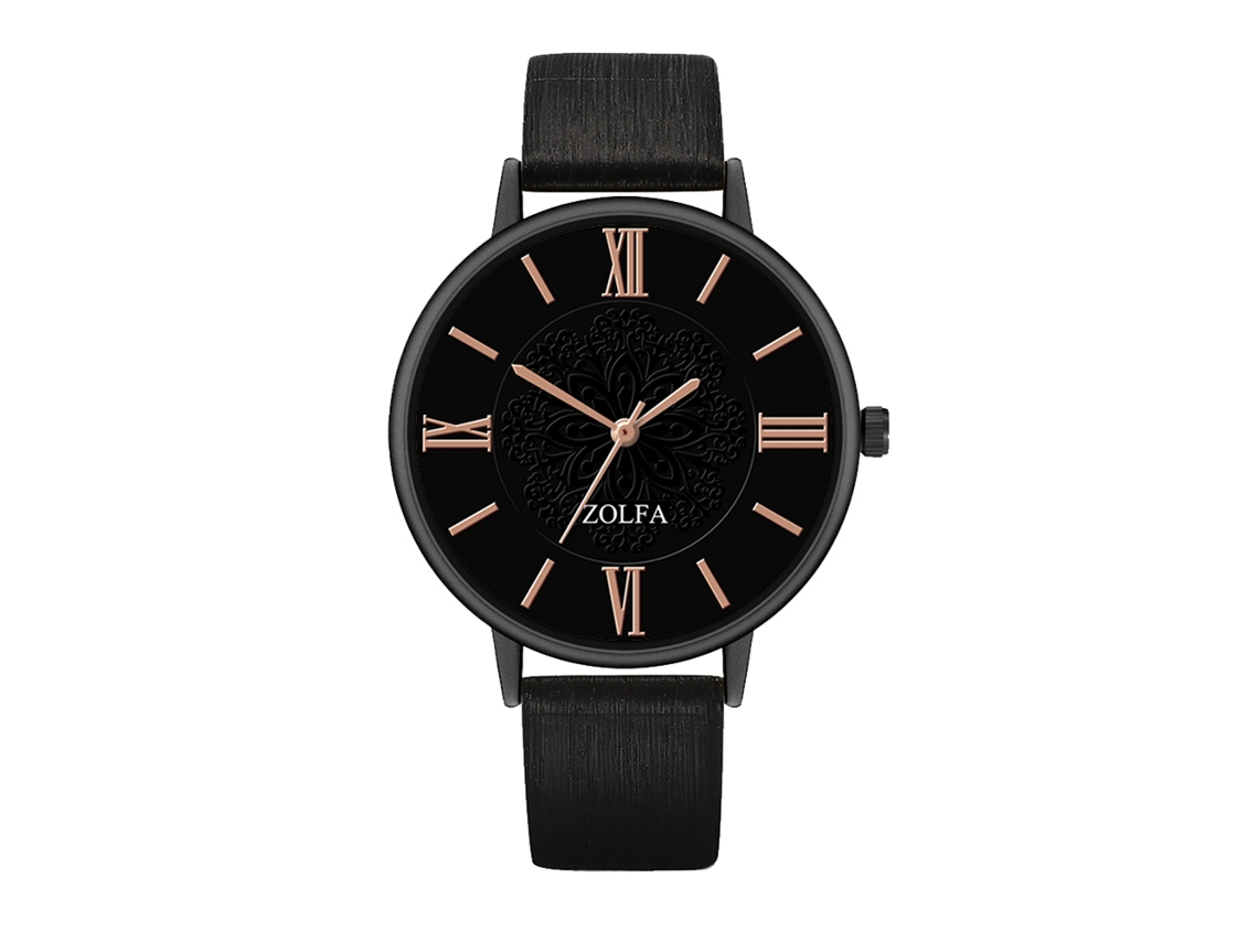 Reloj De Cuarzo Clásico Elegante Estilo Empresarial Unisex Para Parejas Regalo (negro)