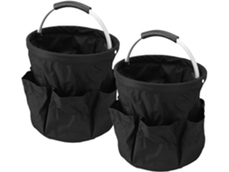Conjunto De 2 Sacos Dobráveis Para Ferramentas De Jardim, Organizador De Ferramentas Com Alça, Saco De Armazenamento