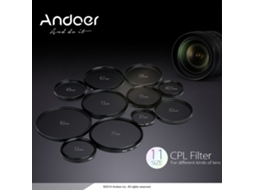 Filtro Circular Polarizador Cpl Delgado Digital 49mm Para Lentes De Cámara Dslr Canon Nikon Sony