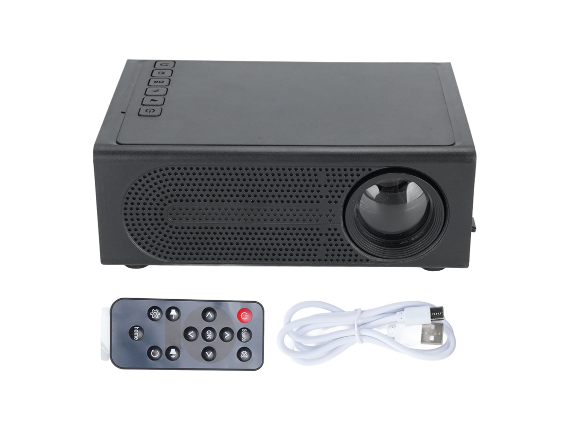 Projetor Mini Ajustável 1080p Teatro em Casa Led Portátil Inteligente Vídeo 100ansi 6000lm Estéreo Hifi EOOCOO