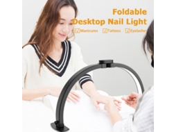 Lâmpada De Mesa Para Unhas E Beleza Com Brilho Ajustável E Temperatura De Cor Variável
