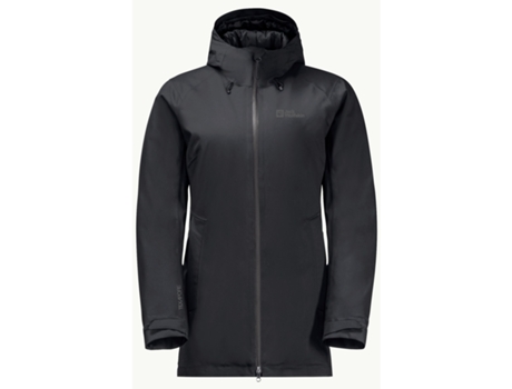 Casaco à Prova de Água de Mulher JACK WOLFSKIN Stirnberg Ins Preto (XS)