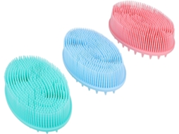 Conjunto De Escova Banho Alipis 3 Peças Para Meninos E Meninas, Ferramenta De Silicone Para Massagem E Esfoliação