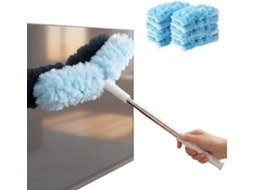Espanador Extensível Com Cabeça Flexível De Microfibra E Cabo Para Ventilador