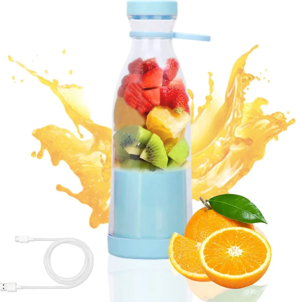 Liquidificador Portátil Para Smoothies, Recarregável Por Usb, 380ml, Para Shakes, Sucos E Vitaminas, Garrafa Elétrica Para Suco (a Slowmoose