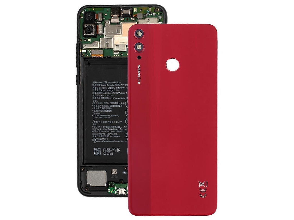 Tampa Traseira Da Bateria Compatível Com Lente Da Câmera Para Huawei Honor 8x